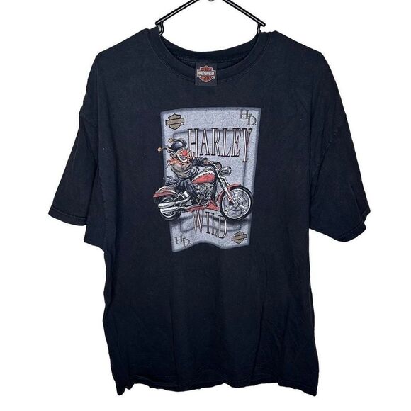 Y2K Harley Davidson Joker Clown T Shirt XL - Picture 1 of 8